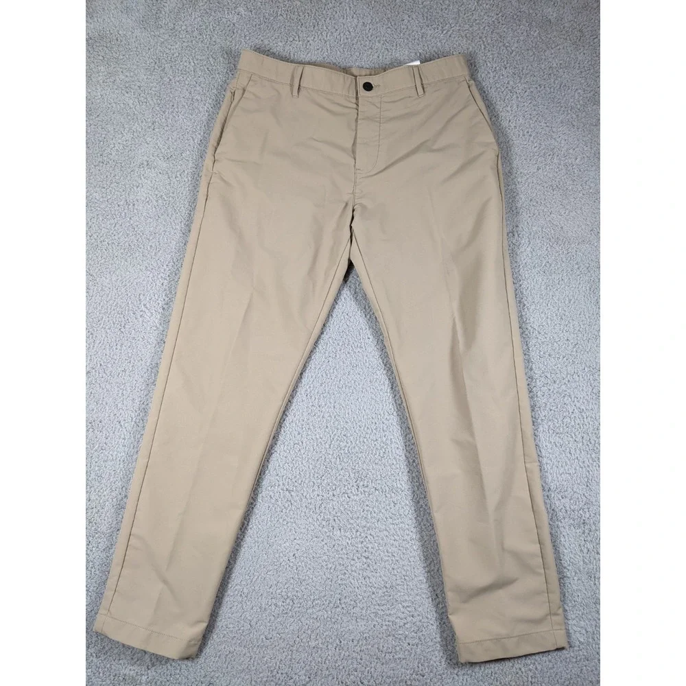 Banana Republic Performance Chino Pants Mens 34x30 Beige Office Wear Preppy